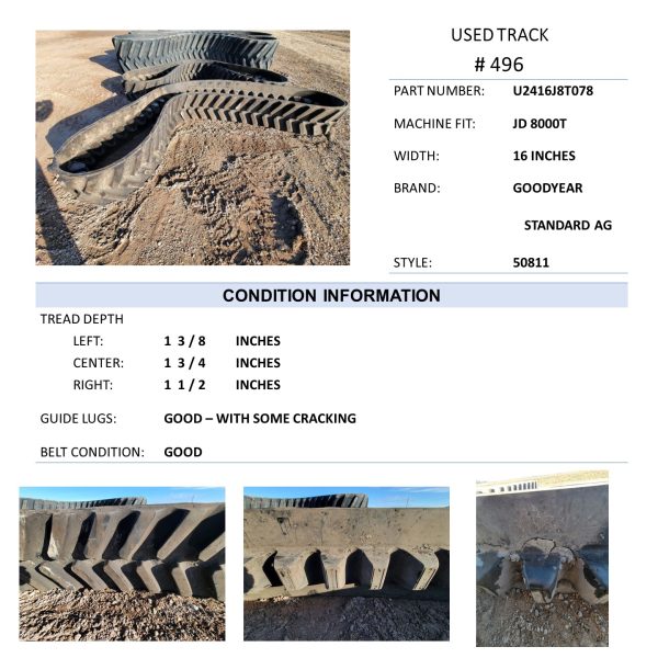 16" Goodyear JD 8000T 60% 496