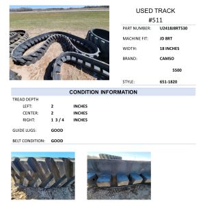 18" Camso 5500 75% Deere 8RT #511