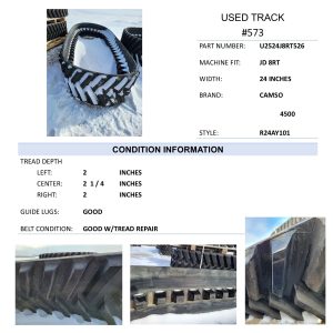 24" Camso 4500 75% Deere 8RT #573
