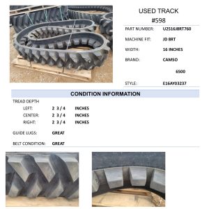 16" Camso 6500 90% Deere 8RT #598