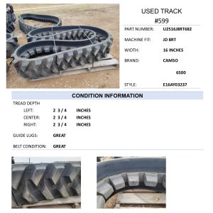 16" Camso 6500 90% Deere 8RT #599