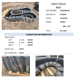 18" Camso 5500 70% Left Deere 8000T #604