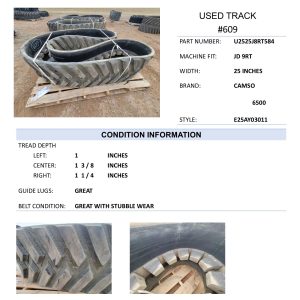25" Camso 6500 40% Deere 8RT #609