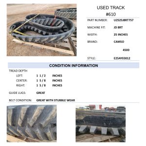 25" Camso 4500 60% Deere 8RT #610