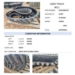 25" Camso 4500 60% Deere 8RT #611