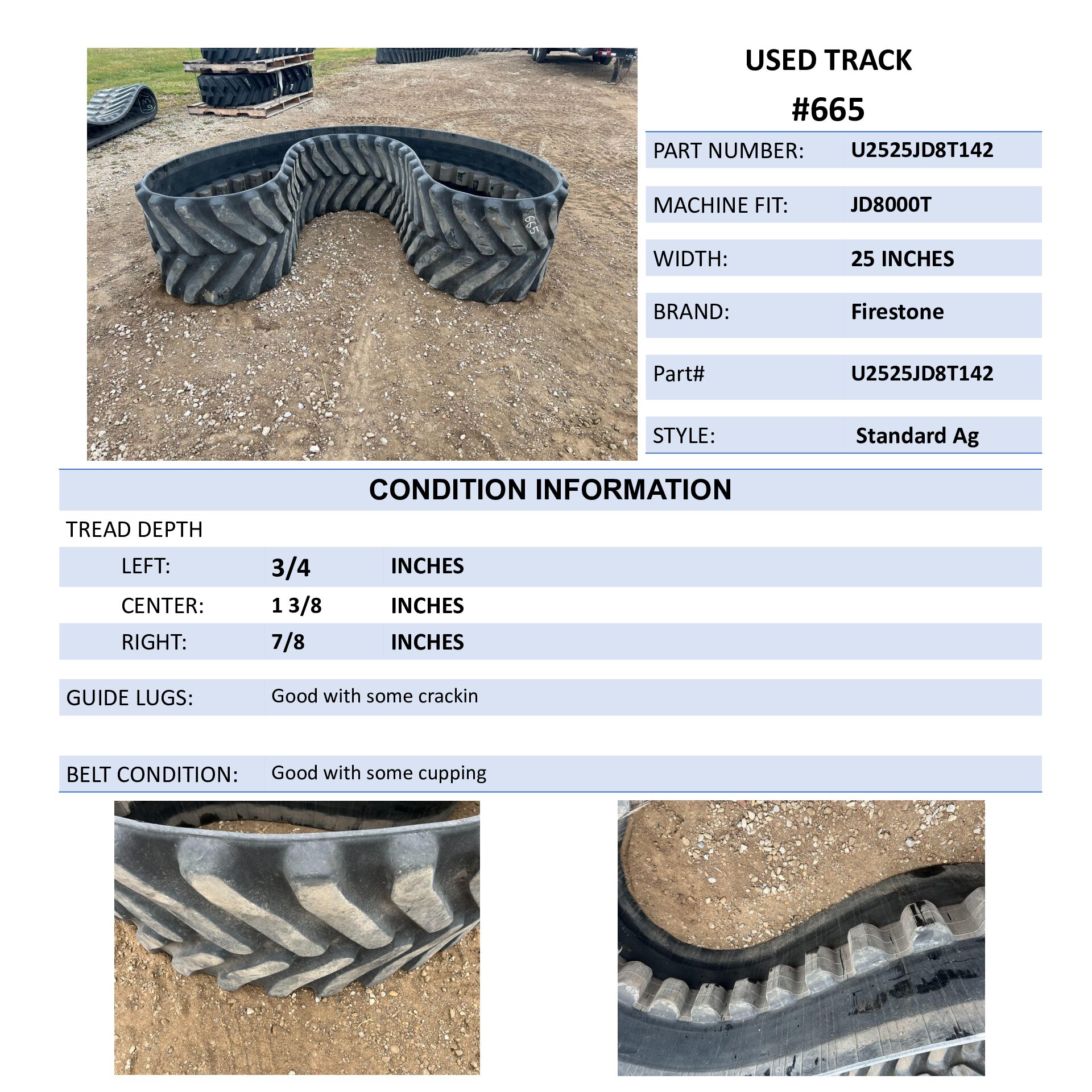 25" Firestone Standard Ag 8000T 45% #665