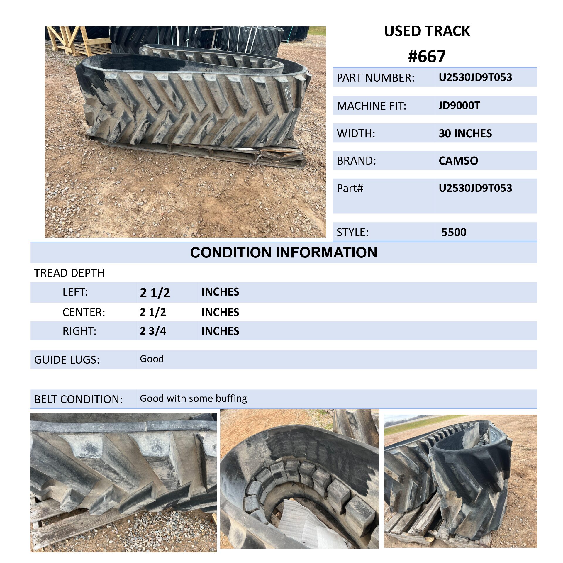 30" Camso 5500 9000T 70% #667